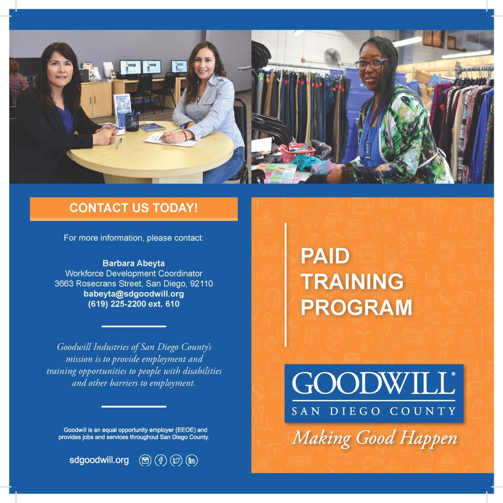Goodwill is offering a paid training program.