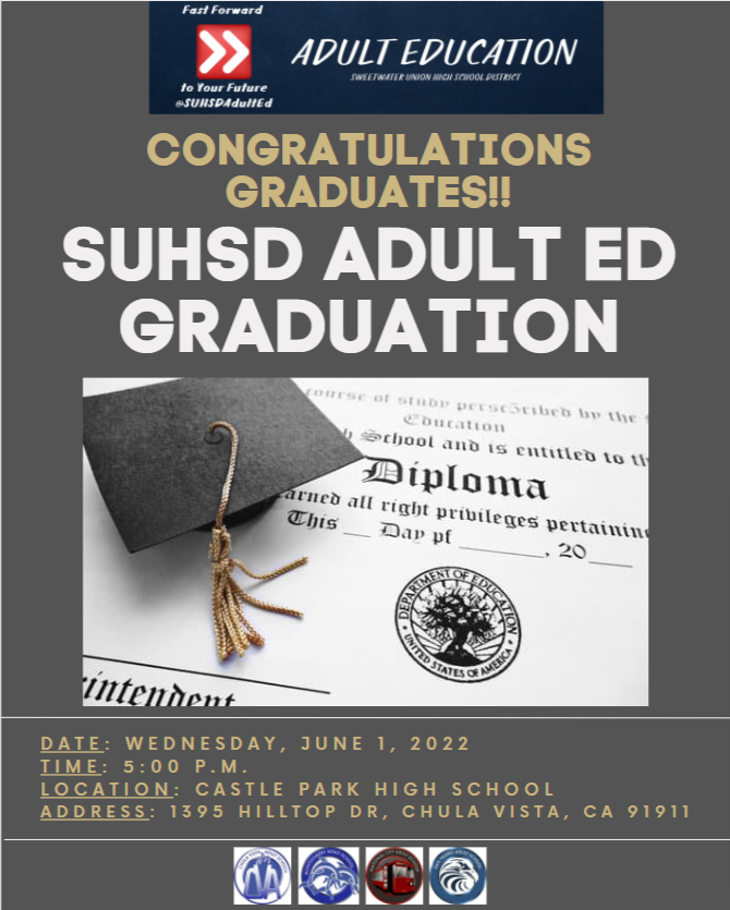 2022 Adult Education Graduation information for graduates and families