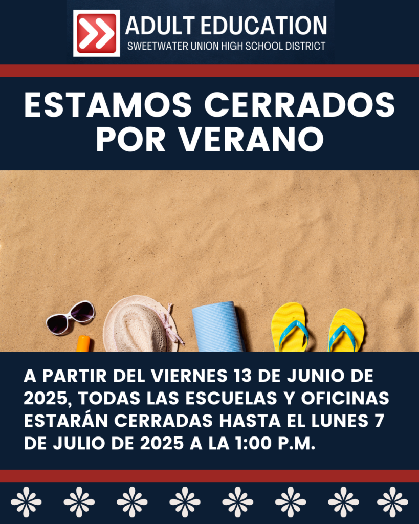 All schools and offices are closed starting Friday, June 13, 2025 until Monday, July 7, 2025 at 1:00 p.m.